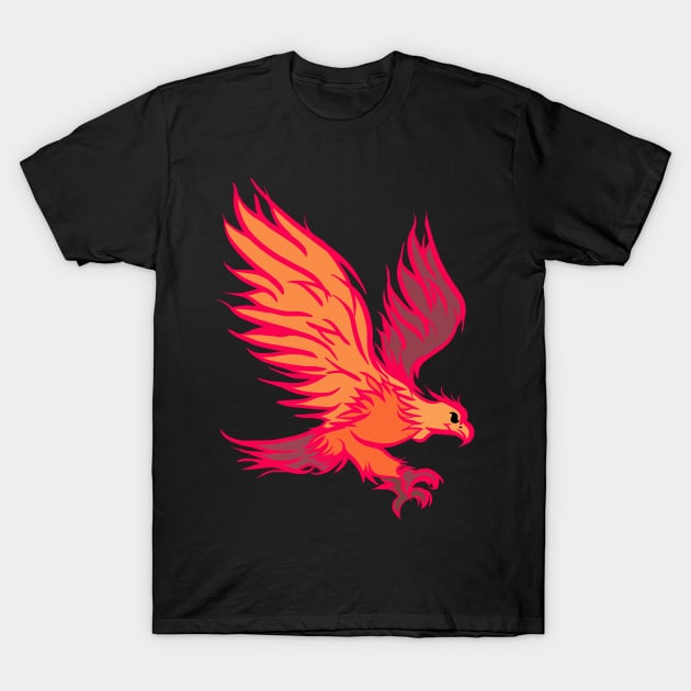 FLAMING EAGLE T-Shirt by aroba